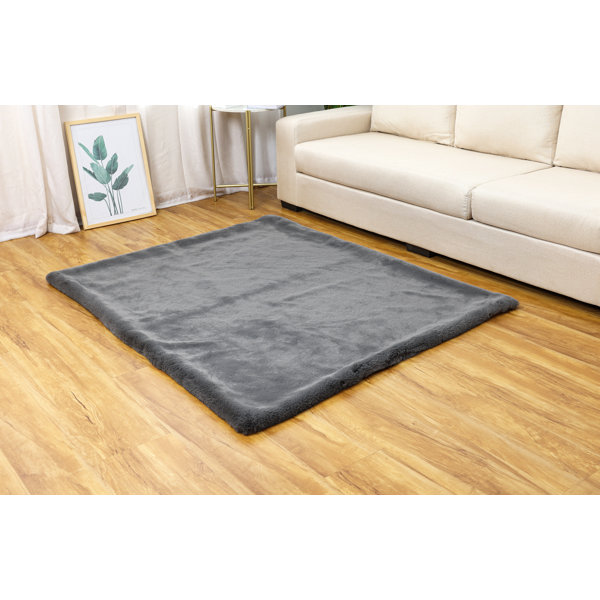 Everly Quinn Faux Fur Solid Color Rug Wayfair